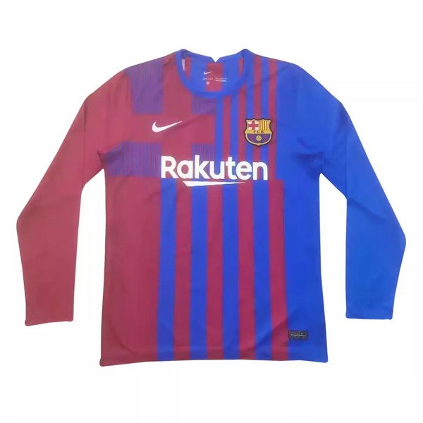 Tailandia Camiseta Barcelona ML 1st 2021-2022 Rojo Azul